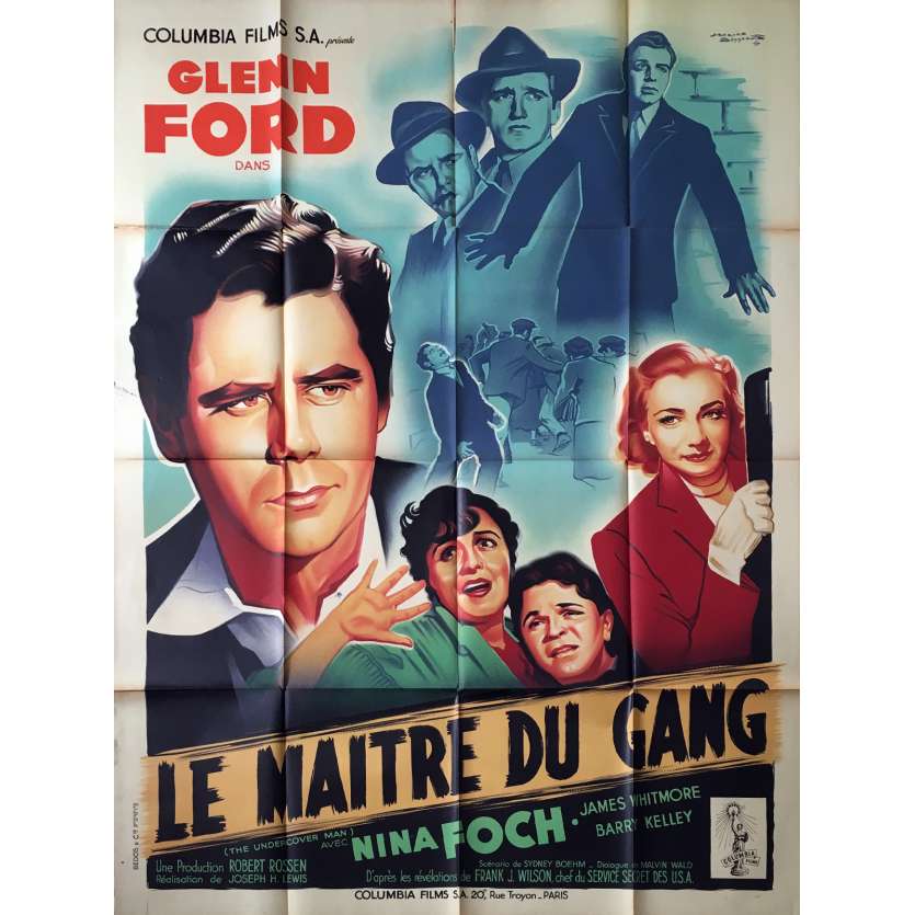 THE UNDERCOVER MAN Original Movie Poster - 47x63 in. - 1949 - Joseph H. Lewis, Glen Ford