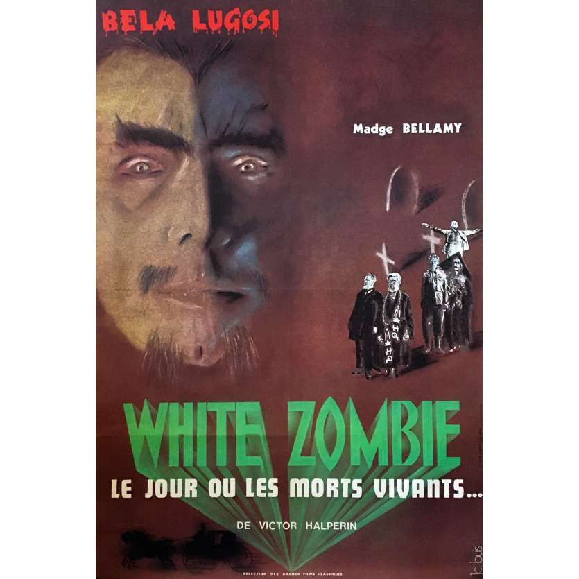 WHITE ZOMBIE Original Movie Poster - 32x47 in. - R1970 - Victor Halperin, Bela Lugosi