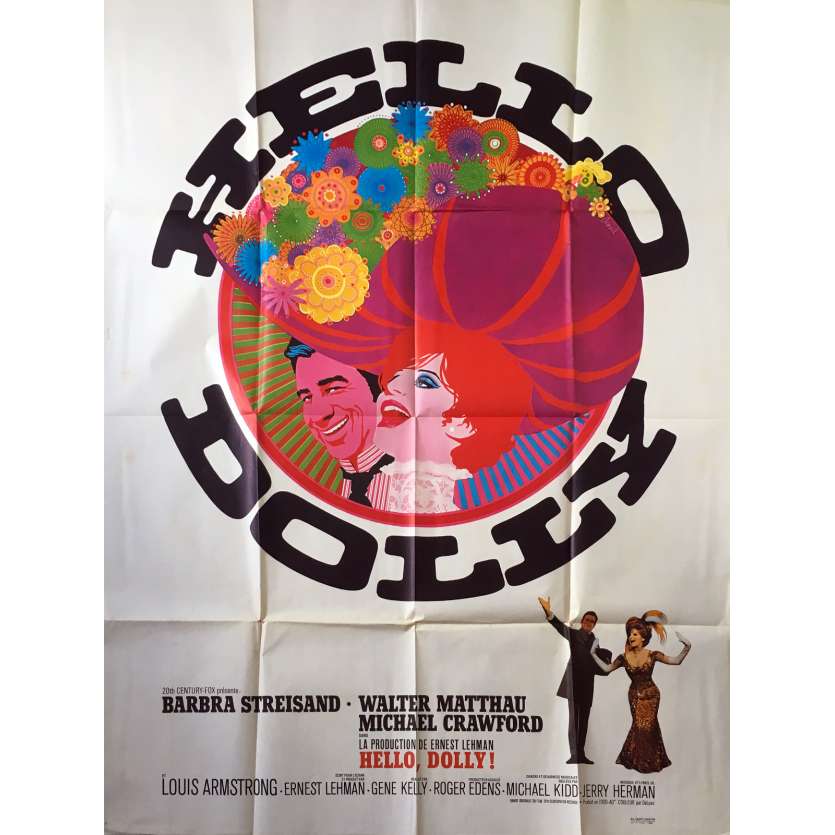 HELLO DOLLY Original Movie Poster  - 47x63 in. - 1969 - Gene Kelly, Barbra Streisand