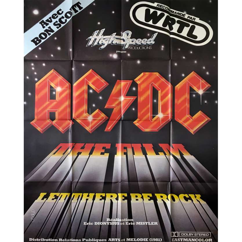 AC DC LET THERE BE ROCK Affiche de film  - 120x160 cm. - 1980 - Angus Young, Eric Dyonisus