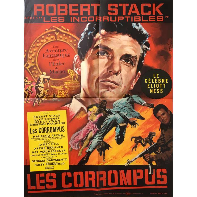 LES CORROMPUS Affiche de film  - 60x80 cm. - 1967 - Robert Stack, Frank Winterstein