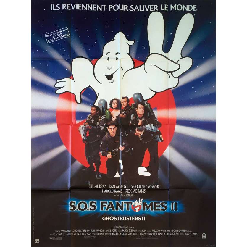 GHOSTBUSTERS 2 Affiche de film - 120x160 cm. - 1989 - Bill Murray, Ivan Reitman