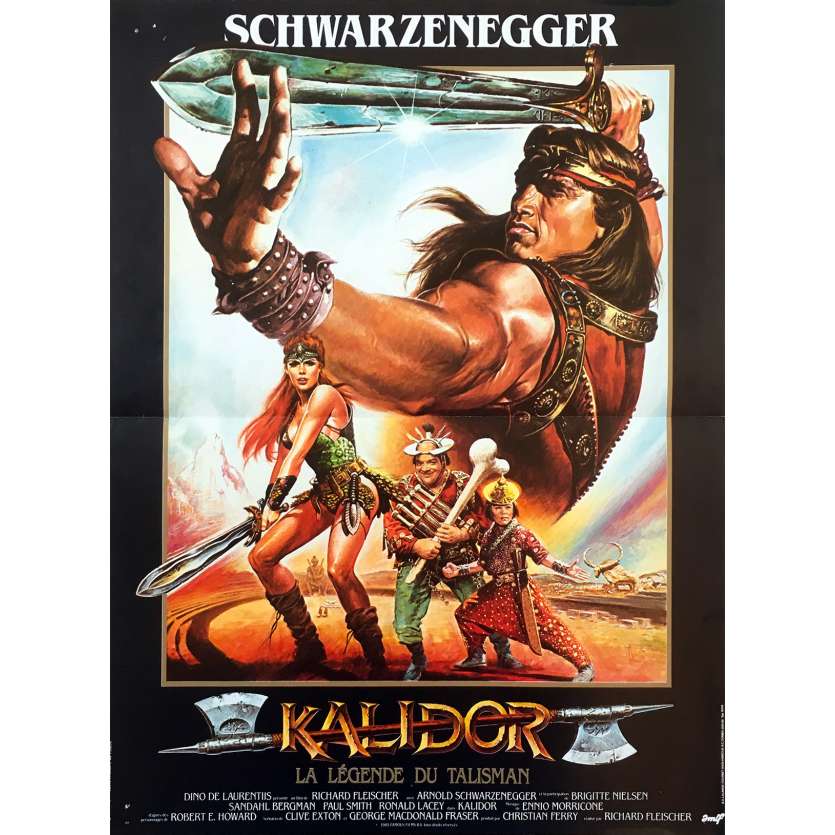 KALIDOR Affiche de film - 40x60 cm. - 1985 - Arnold Schwarzenegger, Richard Fleisher