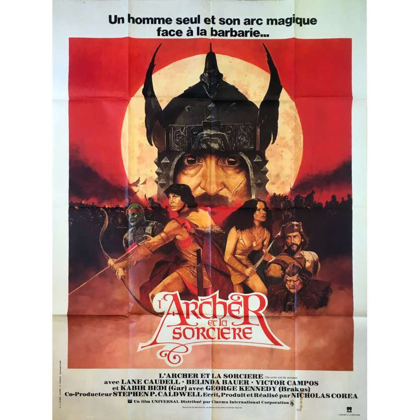 L'ARCHER ET LA SORCIERE Affiche de film - 120x160 cm. - 1981 - Lane Caudell, Nicholas Corea