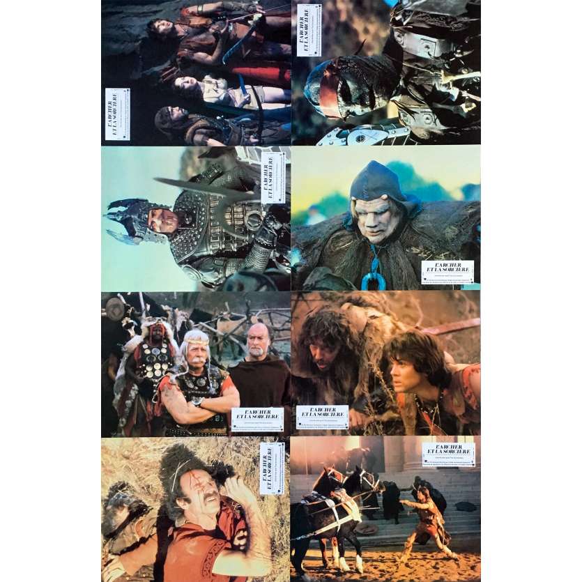 THE ARCHER AND THE SORCERESS Original Lobby Cards x8 - 9x12 in. - 1981 - Nicholas Corea, Lane Caudell