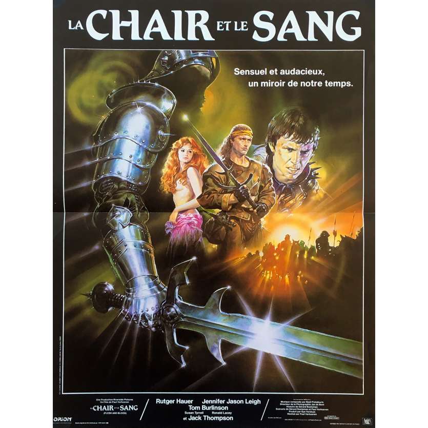 LA CHAIR ET LE SANG Affiche de film  - 40x60 cm. - 1985 - Rutger hauer, Paul Verhoeven