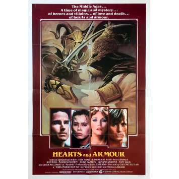 HEARTS AND ARMOUR Original Movie Poster - 27x40 in. - 1983 - Giacomo Battiato, Zeudi Araya Cristaldi