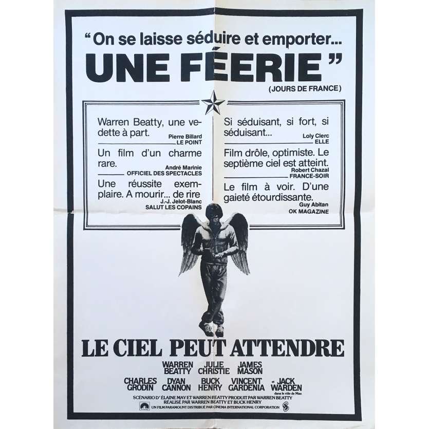 HEAVEN CAN WAIT Original Movie Poster  - 23x32 in. - 1978 - Warren Beatty, Julie Christie