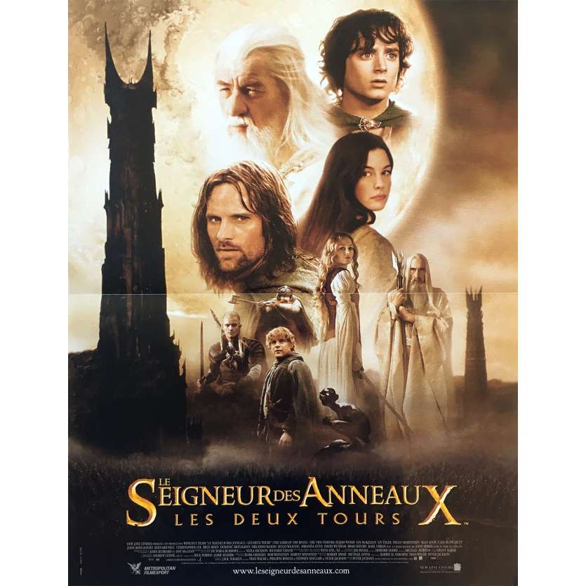 LE SEIGNEUR DES ANNEAUX - LES 2 TOURS Affiche de film - 40x60 cm. - 2002 - Viggo Mortensen, Peter Jackson