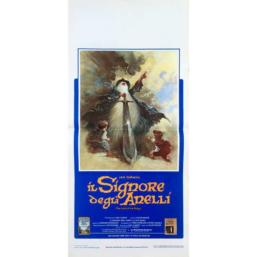 LE SEIGNEUR DES ANNEAUX (ANIME) Affiche de film  - 33x71 cm. - 1978 - John Hurt, Ralph Bakshi