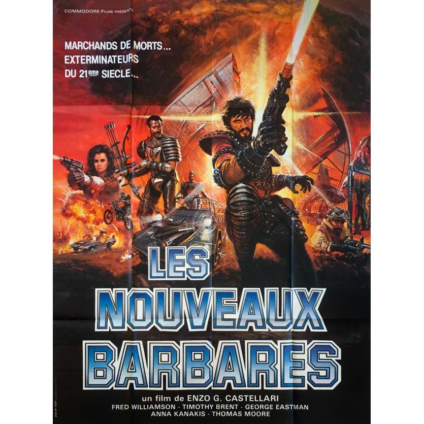 LES NOUVEAUX BARBARES Affiche de film  - 120x160 cm. - 1983 - Fred Williamson, Enzo G. Castellari