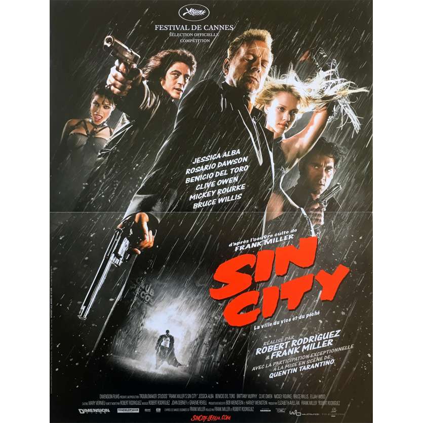 SIN CITY Original Movie Poster - 15x21 in. - 2005 - Frank Miller, Bruce Willis