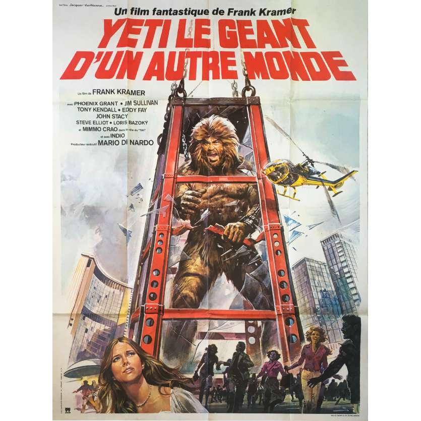 YETI GIANT OF THE 20TH CENTURY Original Movie Poster - 47x63 in. - 1977 - Gianfranco Parolini, Antonella Interlenghi