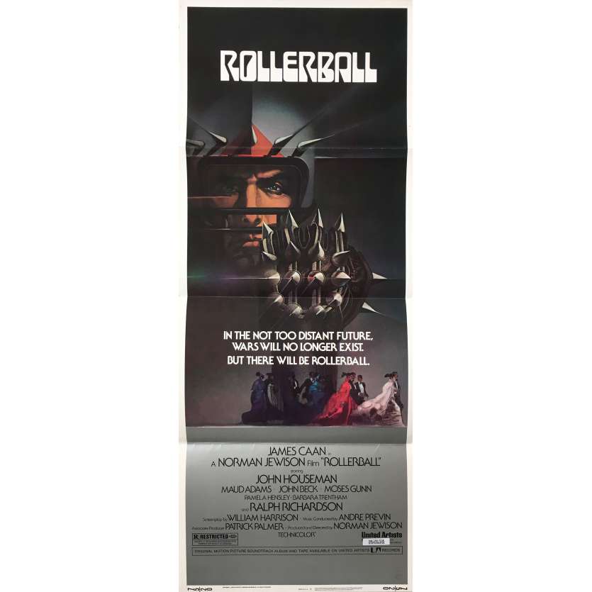 ROLLERBALL Affiche de film - 35x91 cm. - 1975 - James Caan, Norman Jewinson