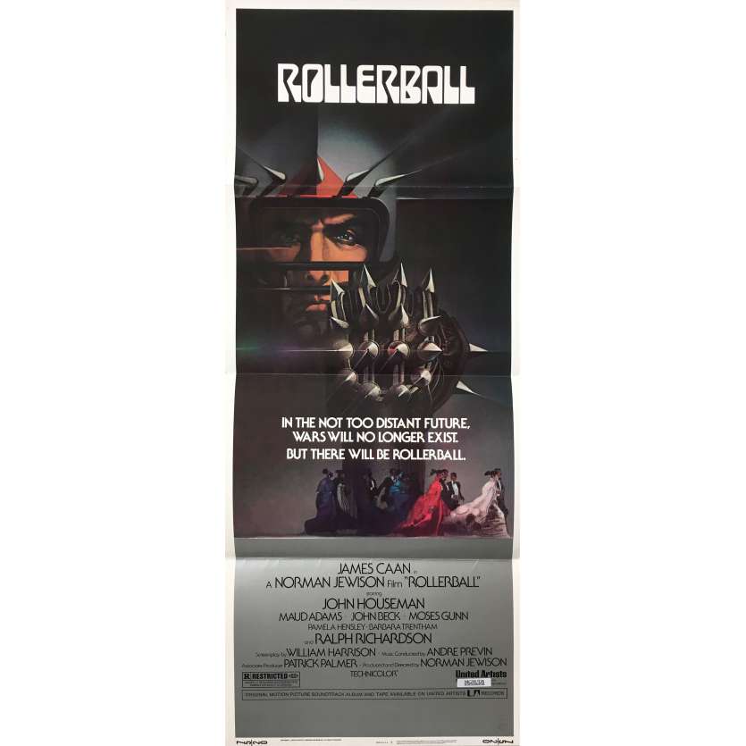 ROLLERBALL Affiche de film  - 35x91 cm. - 1975 - James Caan, Norman Jewinson