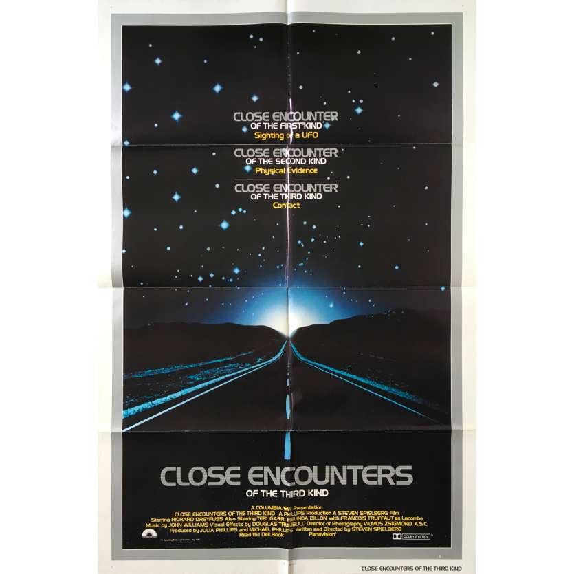 CLOSE ENCOUNTERS OF THE THIRD KIND Original Movie Poster - 27x41 in. - 1977 - Steven Spielberg, Richard Dreyfuss