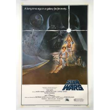 STAR WARS - LA GUERRE DES ETOILES Affiche de film Style A - 1ère impr. Entoilée - 69x104 cm. - 1977 STAR WARS - LA GUERRE DES ETOILES Affiche de film Style A - 1ère impr. Entoilée - 69x104 cm. - 1977