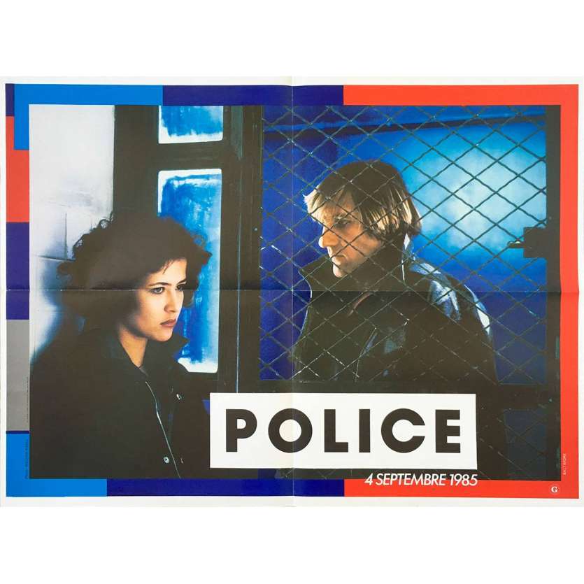 POLICE Affiche de film - 60x80 cm. - 1985 - Gérard Depardieu, Maurice Pialat