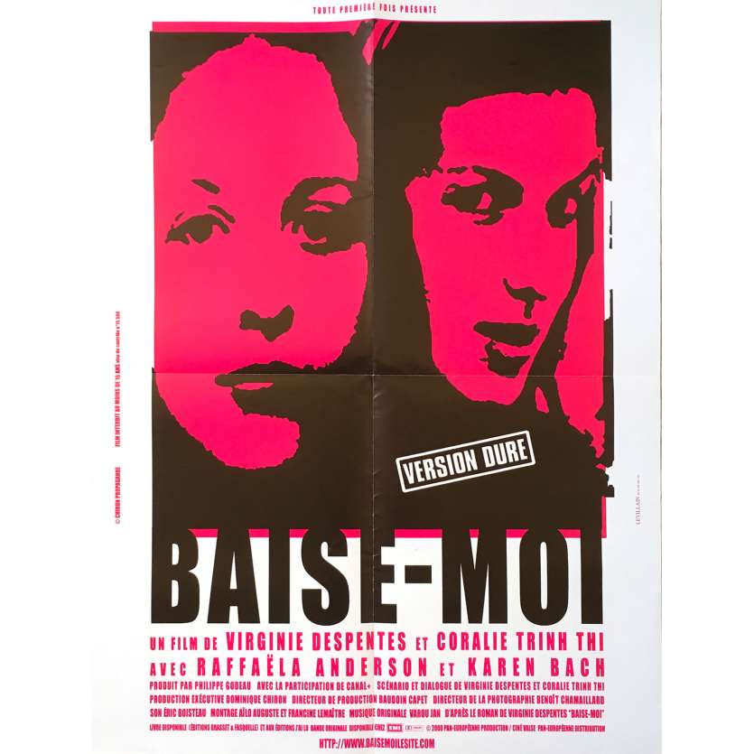 BAISE MOI Affiche de film  - 60x80 cm. - 2000 - Karen Lancaume, Virginie Despentes