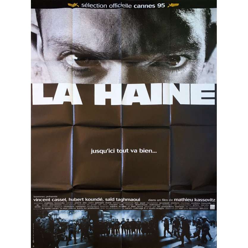 LA HAINE Affiche de film Mod. A - 120x160 cm. - 1995 - Vincent Cassel, Mathieu Kassovitz