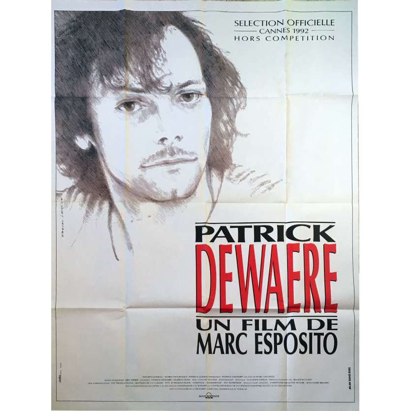 PATRICK DEWAERE Affiche de film  - 120x160 cm. - 1992 - Patrick Dewaere, Marc Esposito