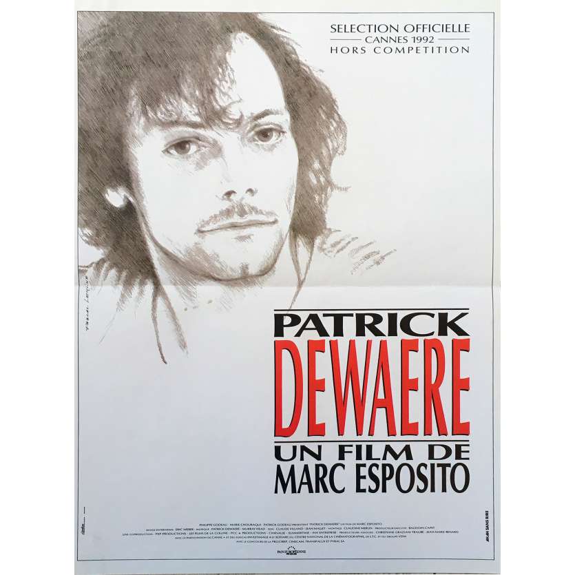PATRICK DEWAERE Affiche de film - 40x60 cm. - 1992 - Patrick Dewaere, Marc Esposito