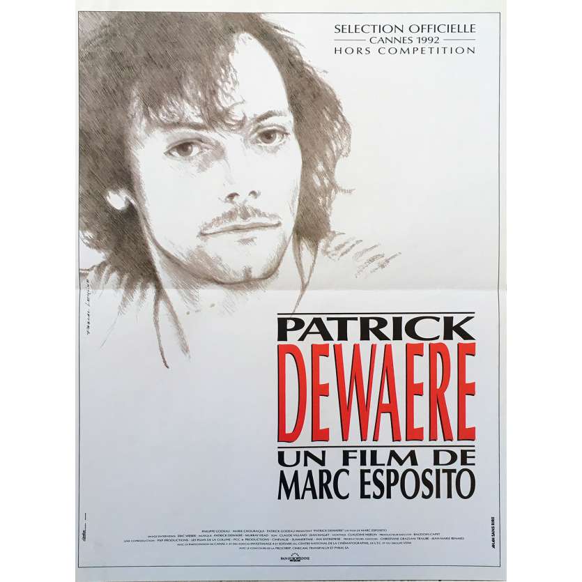 PATRICK DEWAERE Original Movie Poster  - 15x21 in. - 1992 - Marc Esposito, Patrick Dewaere