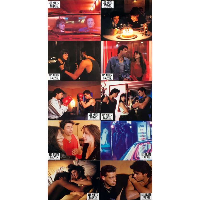 LES NUITS FAUVES Photos de film x10 - 21x30 cm. - 1992 - Romane Bohringer, Cyril Collard