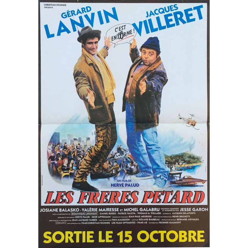 LES FRERES PETARD Affiche de film - 40x60 cm. - 1986 - Gérard Lanvin, Hervé Palud