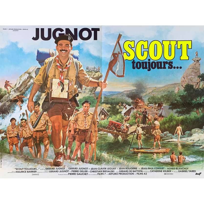 SCOUT TOUJOURS Original Movie Poster - 23x32 in. - 1985 - Gérard Jugnot, Jean-Claude Leguay