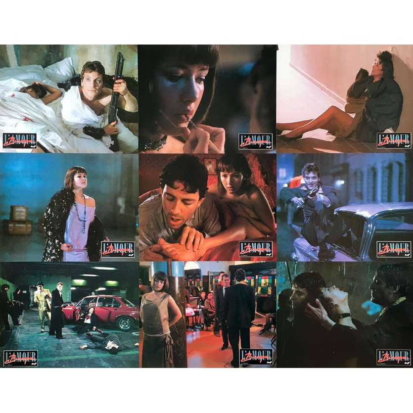 L'AMOUR BRAQUE Original Lobby Cards x9 - 9x12 in. - 1985 - Andrzej Zulawski, Sophie Marceau