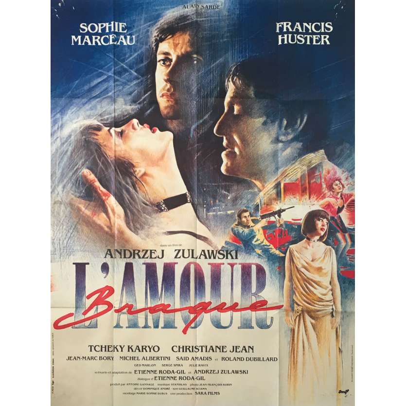 L'AMOUR BRAQUE Affiche de film  - 120x160 cm. - 1985 - Sophie Marceau, Andrzej Zulawski