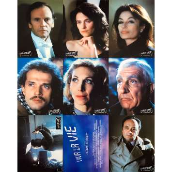 LONG LIVE LIFE Original Lobby Cards x9 - 9x12 in. - 1984 - Claude Lelouch, Charlotte Rampling