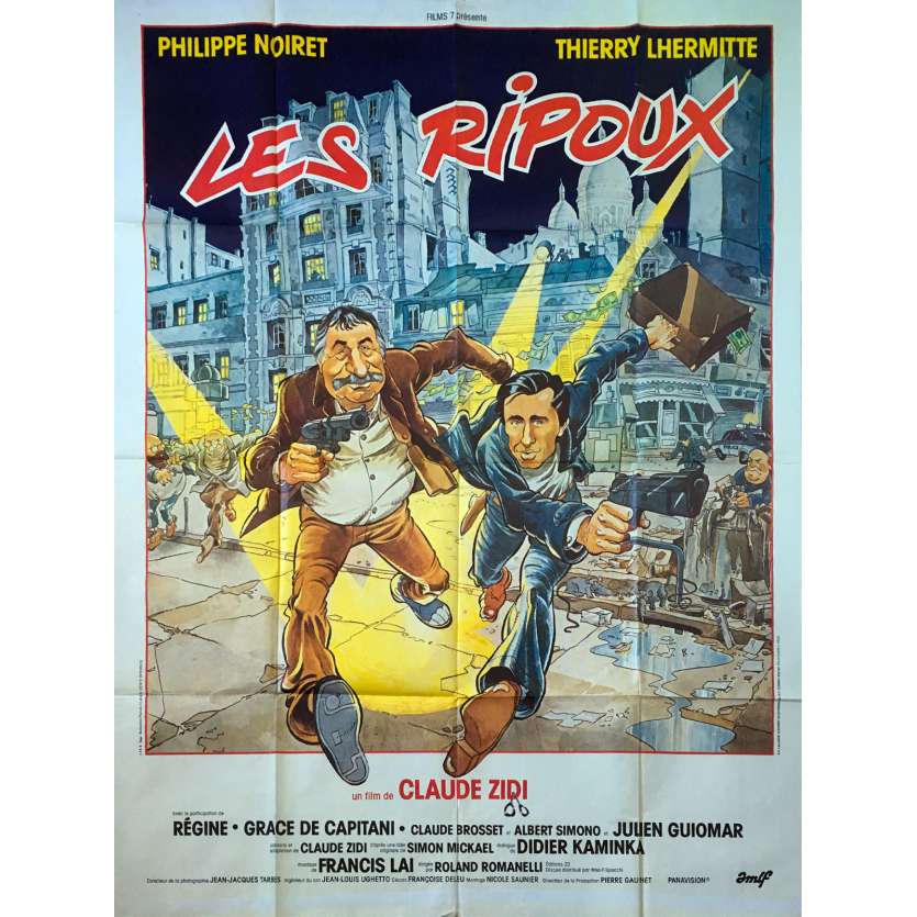 LES RIPOUX Affiche de film - 120x160 cm. - 1984 - Philippe Noiret, Claude Zidi