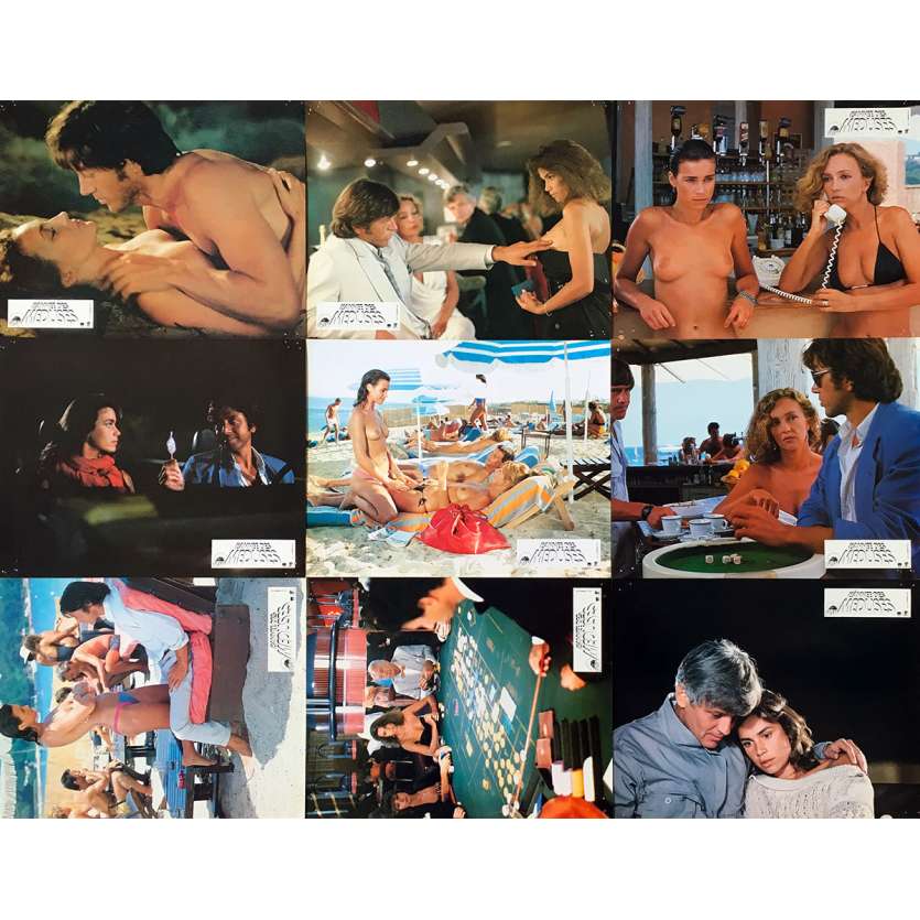 L'ANNEE DES MEDUSES Original Lobby Cards x9 - 9x12 in. - 1984 - Bernard Giraudeau, Valérie Kaprisky