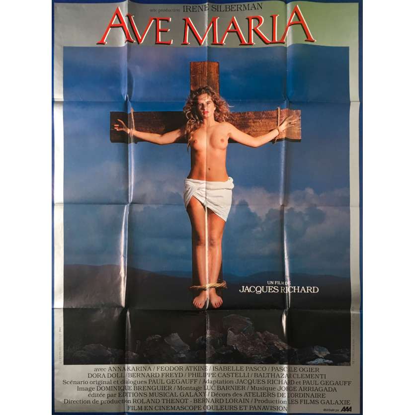 AVE MARIA Affiche de film - 120x160 cm. - 1984 - Anna Karina, Jacques Richard