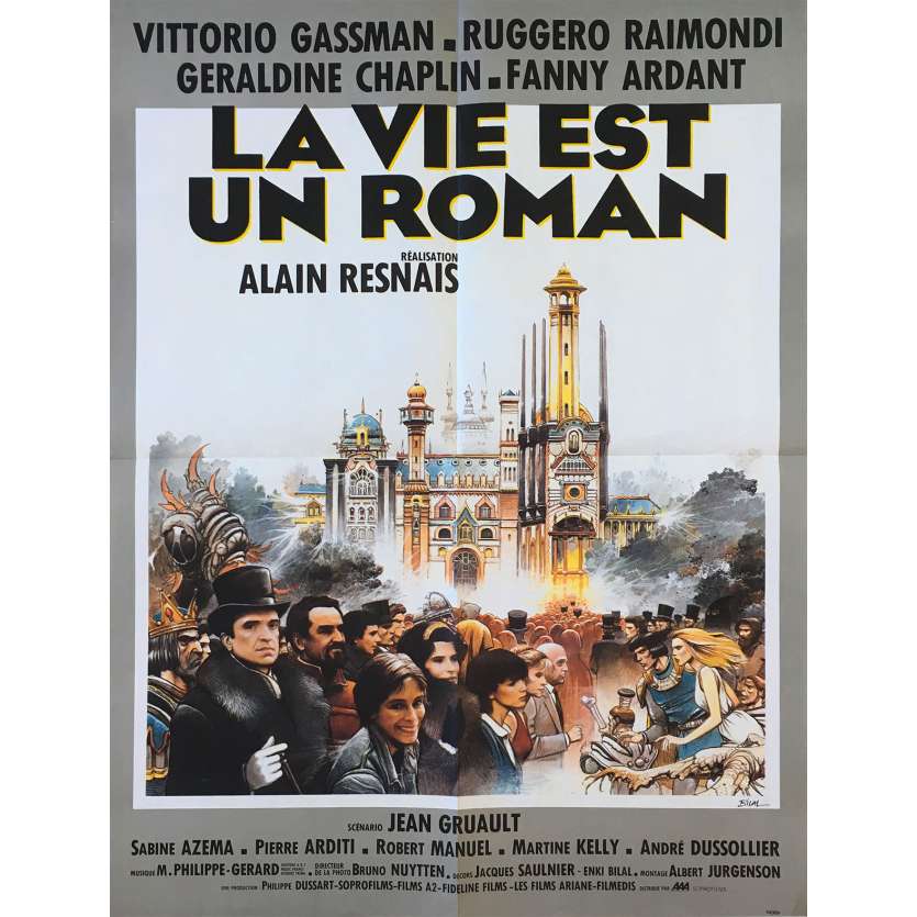 LA VIE EST UN ROMAN Affiche de film - 60x80 cm. - 1983 - Vittorio Gassman, Alain Resnais