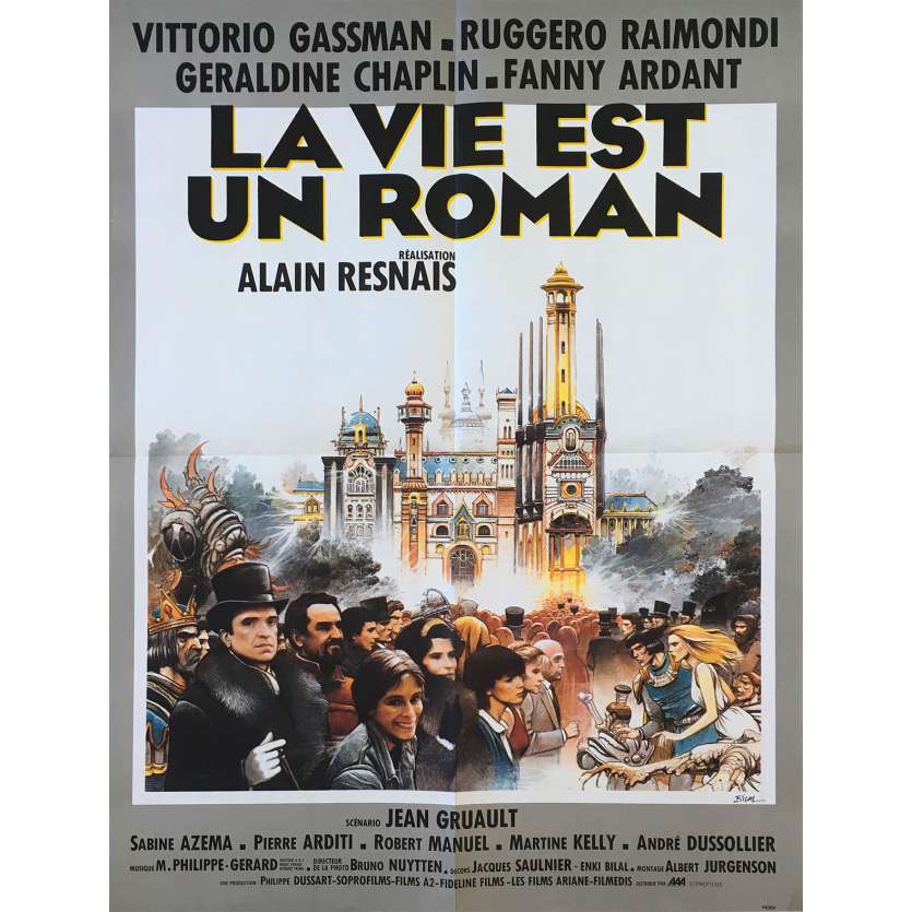 LIFE IS A BED OF ROSES Original Movie Poster  - 23x32 in. - 1983 - Alain Resnais, Vittorio Gassman