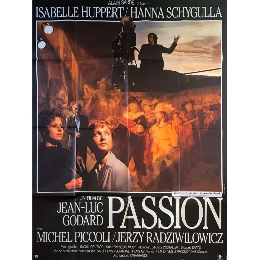 PASSION Affiche de film  - 120x160 cm. - 1982 - Isabelle Huppert, Jean-Luc Godard