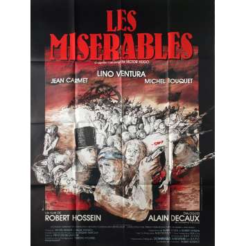 LES MISERABLES Original Movie Poster - 47x63 in. - 1982 - Robert Hossein, Lino Ventura LES MISERABLES Original Movie Poster - 47x63 in. - 1982 - Robert Hossein, Lino Ventura