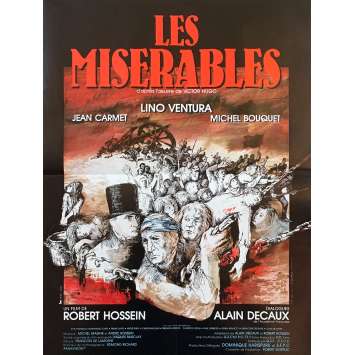 LES MISERABLES Affiche de film - 40x60 cm. - 1982 - Lino Ventura, Robert Hossein LES MISERABLES Affiche de film - 40x60 cm. - 1982 - Lino Ventura, Robert Hossein
