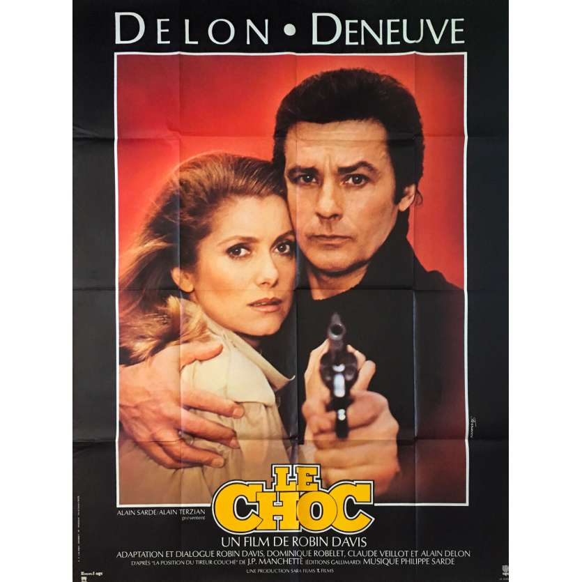 LE CHOC Affiche de film - 120x160 cm. - 1982 - Alain Delon, Catherine Deneuve, Robin Davis