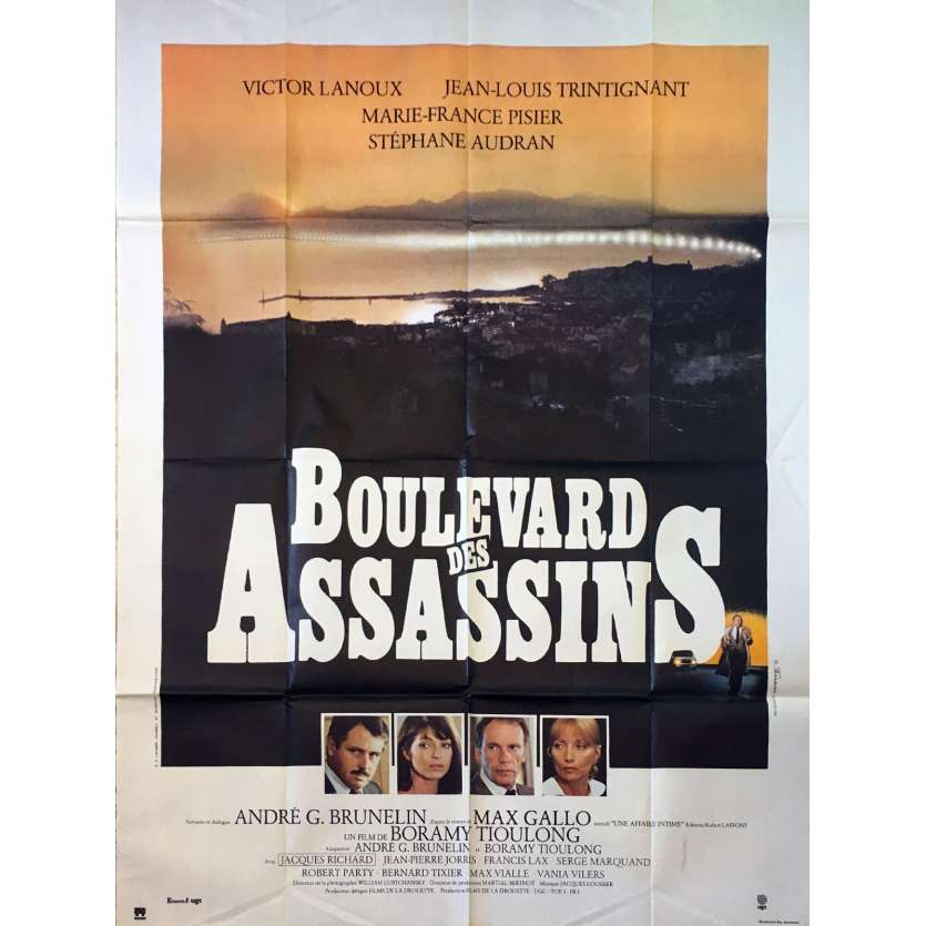 BOULEVARD DES ASSASSINS Original Movie Poster - 47x63 in. - 1982 - Boramy Tioulong, Jean-Louis Trintignant