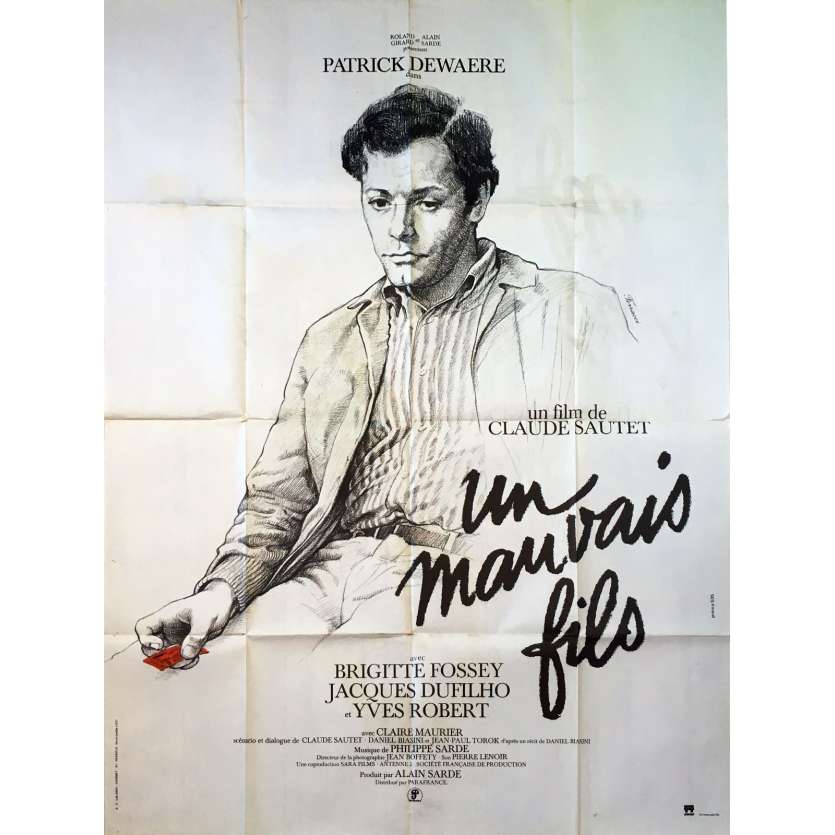 UN MAUVAIS FILS Affiche de film - 120x160 cm. - 1980 - Patrick Dewaere, Claude Sautet
