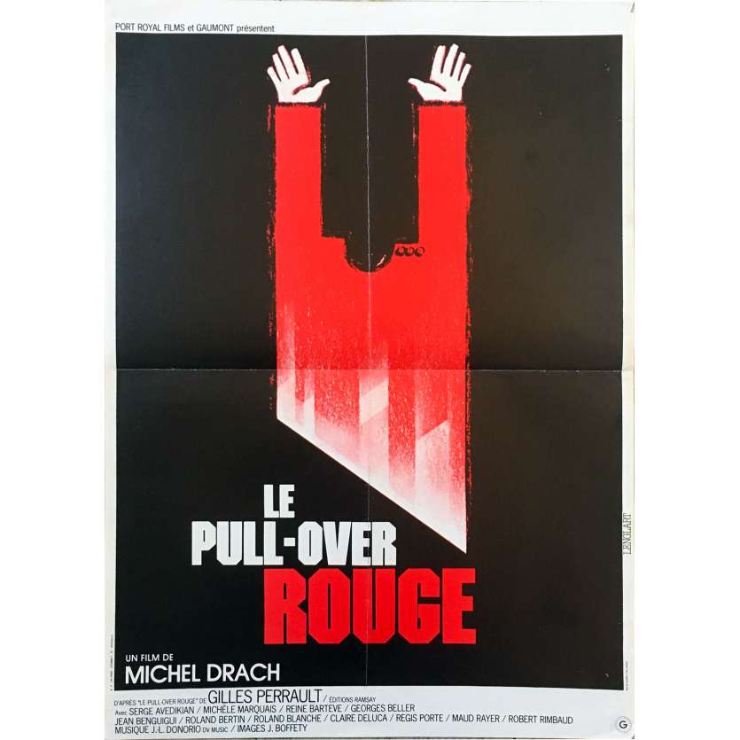 LE PULL-OVER ROUGE Affiche de film - 40x60 cm. - 1979 - Serge Avedikian, Michel Drach