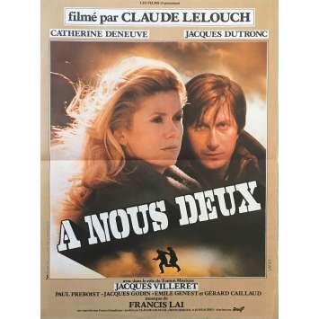 AN ADVENTURE FOR TWO Original Movie Poster - 15x21 in. - 1979 - Claude Lelouch, Catherine Deneuve, Jacques Dutronc
