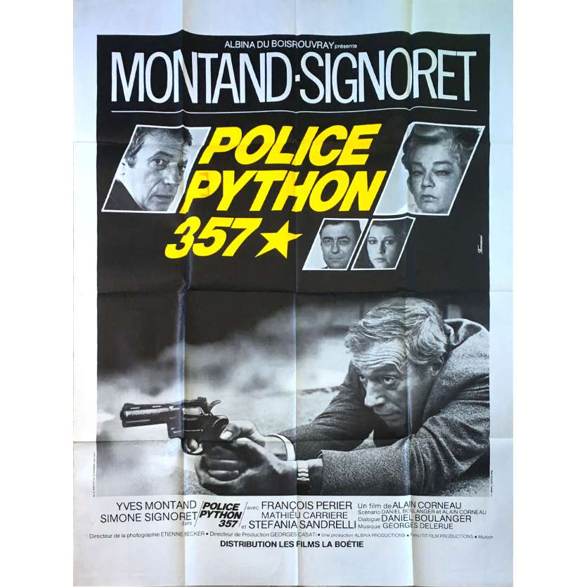 POLICE PYTHON 357 Affiche de film - 120x160 cm. - 1976 - Yves Montand, Alain Corneau