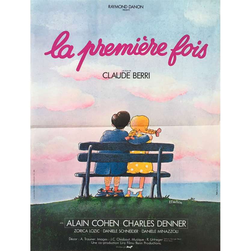 LA PREMIERE FOIS Affiche de film - 40x60 cm. - 1976 - Alain Cohen, Claude Berri