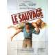 LE SAUVAGE Affiche de film  - 120x160 cm. - 1975 - Yves Montand, Jean-Paul Rappeneau