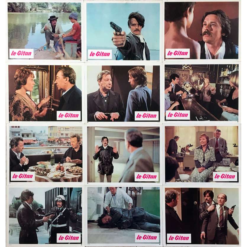 THE GIPSY Original Lobby Cards x14 - 9x12 in. - 1975 - José Giovanni, Alain Delon